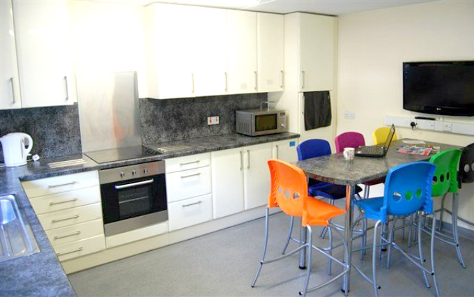 A typical kitchen at Plas Gwyn Halls